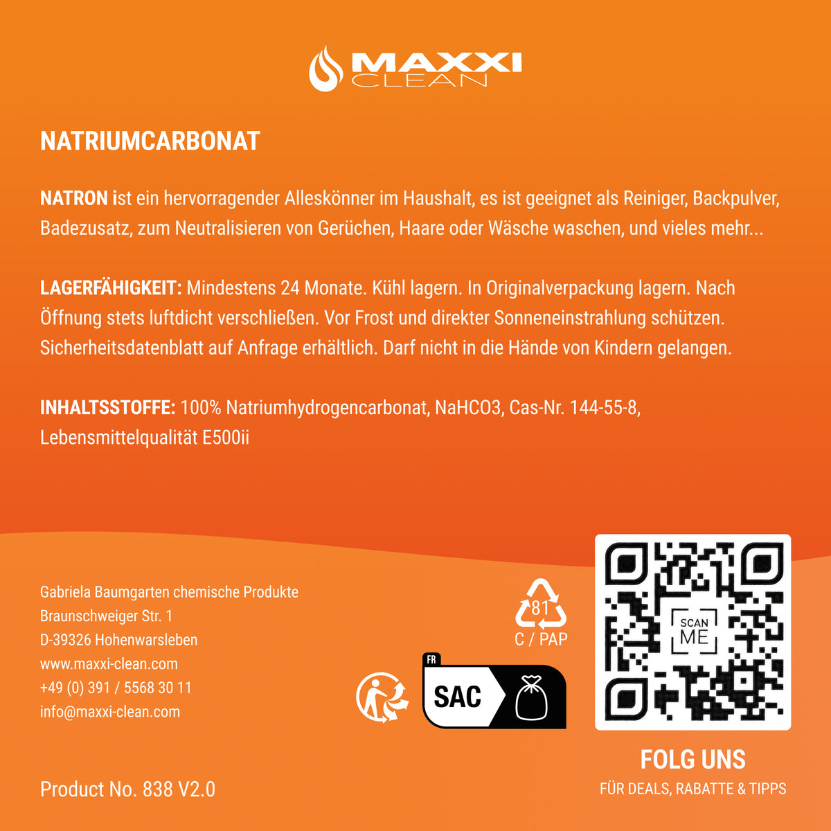 Natron 900 g 900g