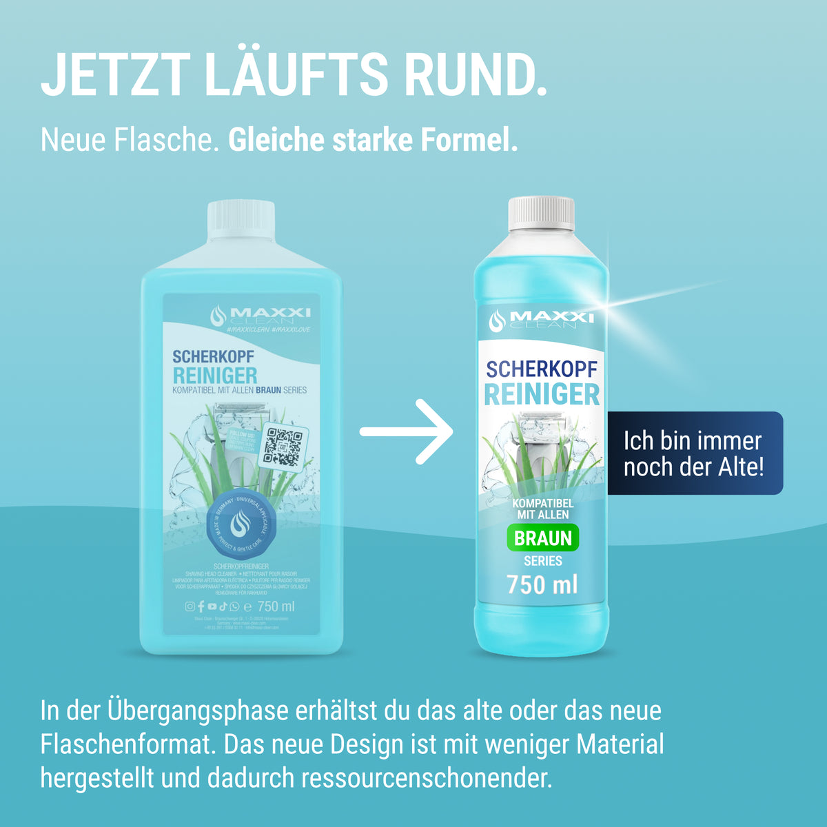 Scherkopfreiniger für BRAUN Aloe Vera 750ml