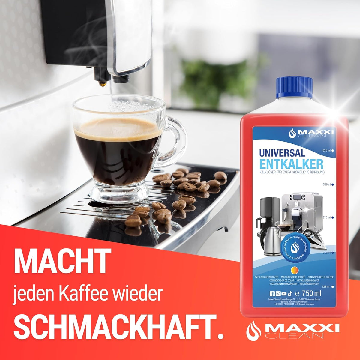 Maxxi Clean vs. Hausmittel – warum spezieller Entkalker die bessere Wahl ist