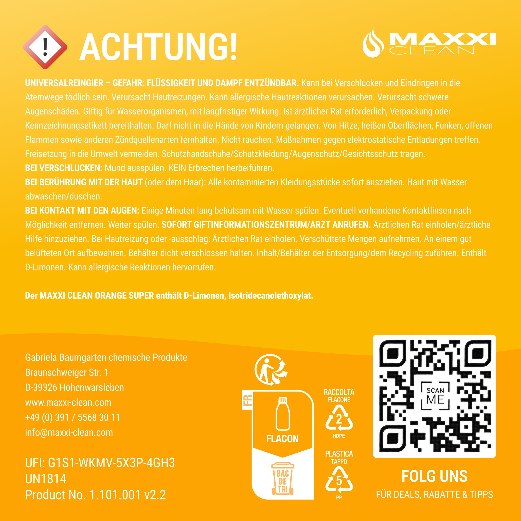 Orangenreiniger pur 500 ml